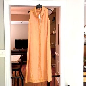 💛💚 100% Linen Sleeveless Maxi Dress 🧡💙-Medium